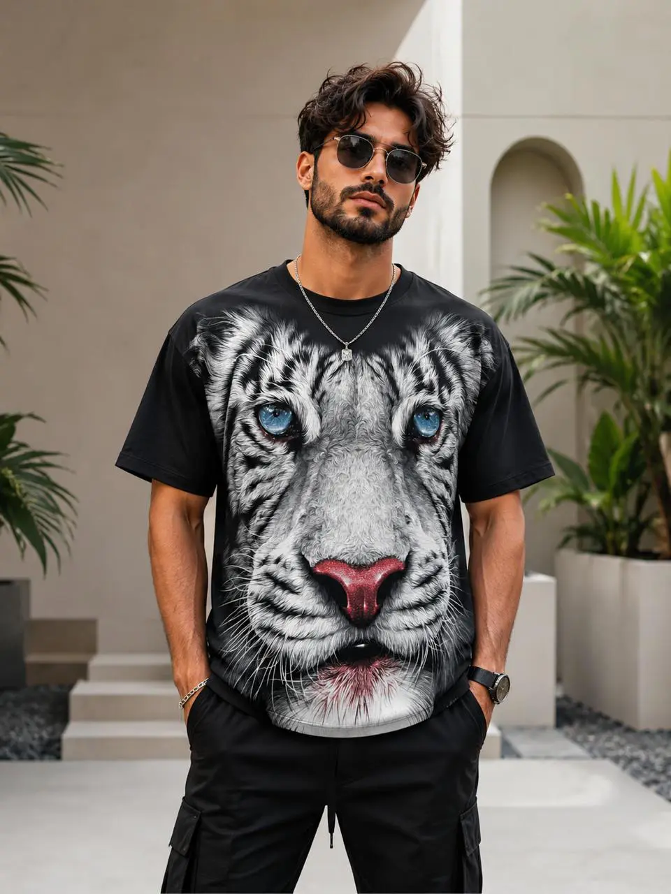 Tiger Glowing Dark 3D T-shirts