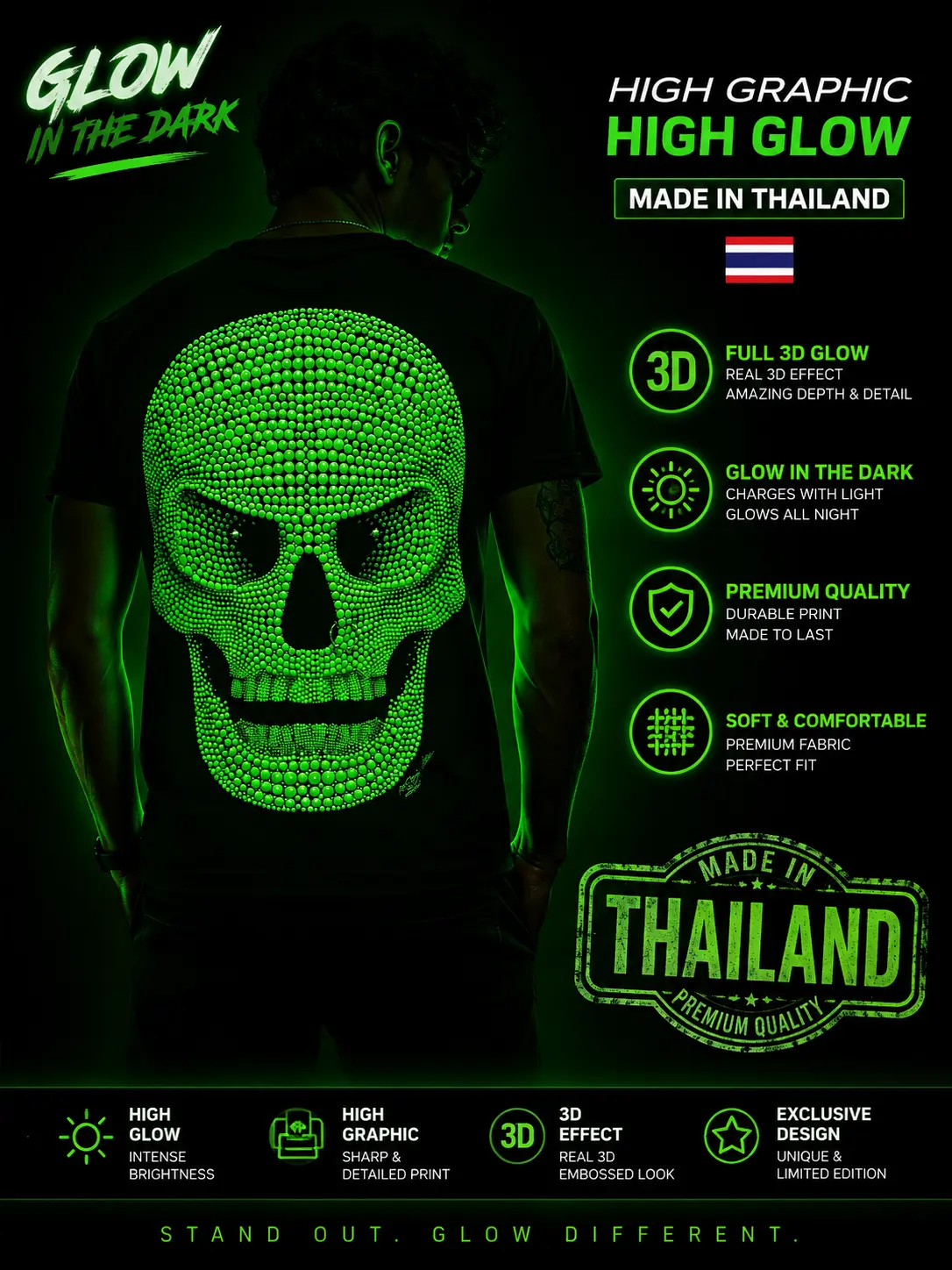 Glow in the Dark 3D T-Shirt — view 3 of 3
