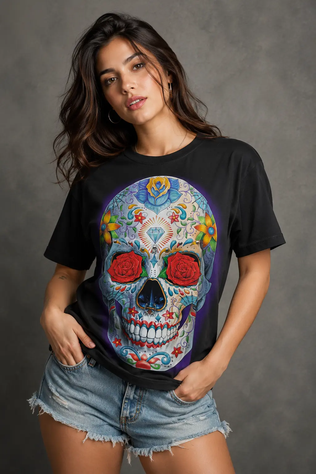 💀Skull – Glow in the Dark 3D Graphic T-Shirt🌹⭐ (Recommended)