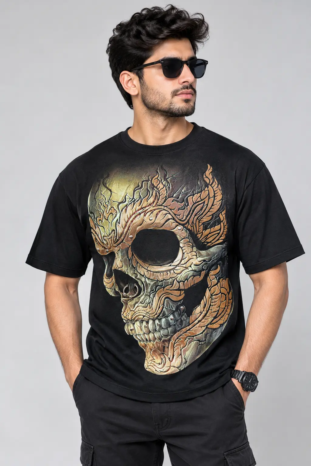 💀✨ Realistic 3D Skull – Glow in the Dark T-Shirt ✨💀