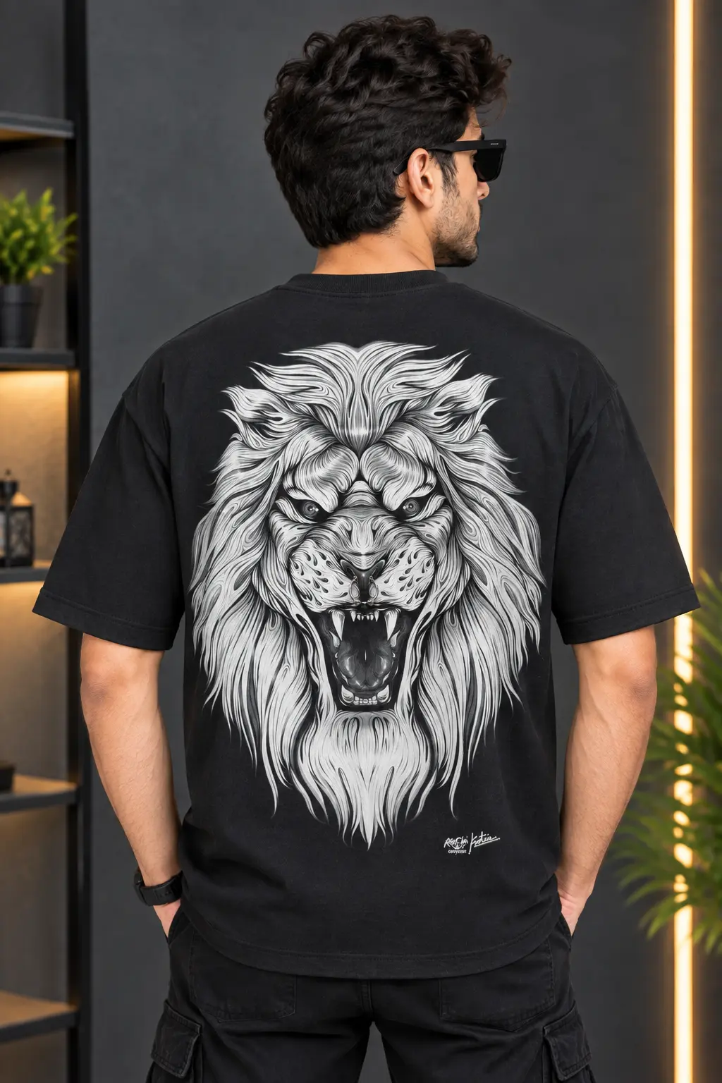 🦁 3D Roar Lion: Touch, Feel & Full Glow T-Shirt! 🌟 — view 2 of 4